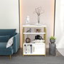 Hanah Home Estantería Blanco y Dorado